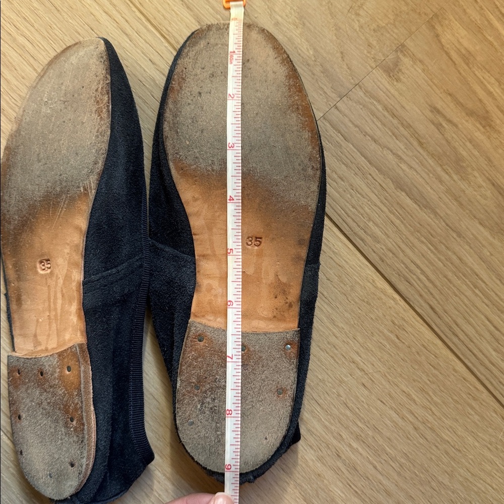A.P.C. Navy Blue Suede E. Porselli Flats 35 - Picture 4 of 4